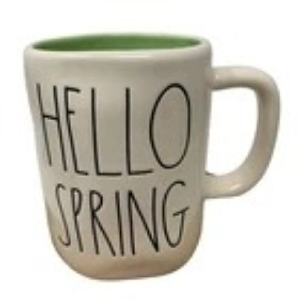 Rae Dunn Mug Hello Spring Coffee Tea Cup 18 Oz Ceramic Easter Spring Gift - Picture 2 of 5